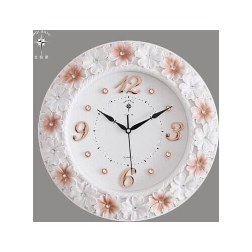 Stylish Polestar European mute large scale creative wall hanging clocks living room bedroom 18-inch rudder European quartz clock