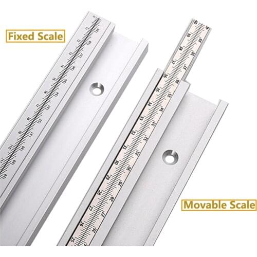 45 Type T Track With Scale Aluminium Alloy T-tracks Slot Miter Track 300-800mm Table Saw for Workbench Woodworking Tools DIY