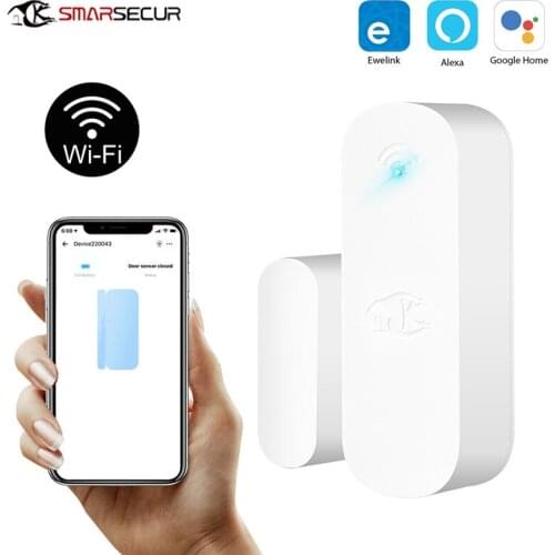 Smart WIFI Ewelink Magnetic Door Window Open / Closed Sensor Remote Wireless Window Door Sensor Support Alexa Google Home