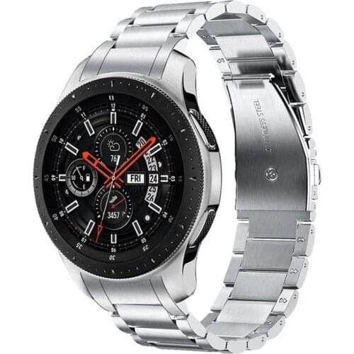 Unique Stainless Steel Watchband + No Gap Clips for Samsung Galaxy Watch 46mm SM-R800 Hand Detach Band Quick release Strap Belt