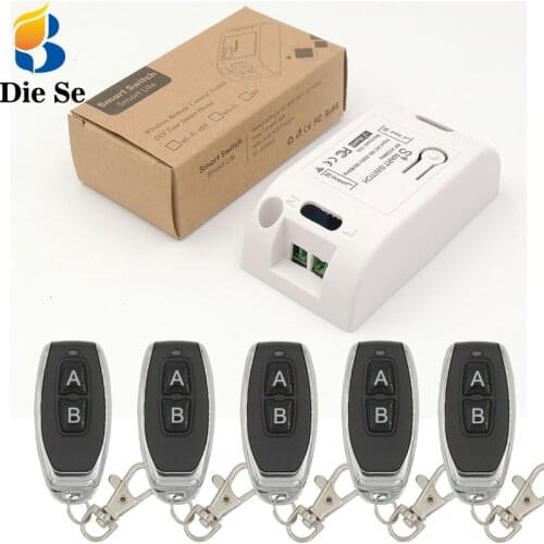 Universal Lighting Controller 433MHz Wireless Remote Control AC 220V 10Amp 2200W 1CH RF Relay Switch and Transmitter for Lamp