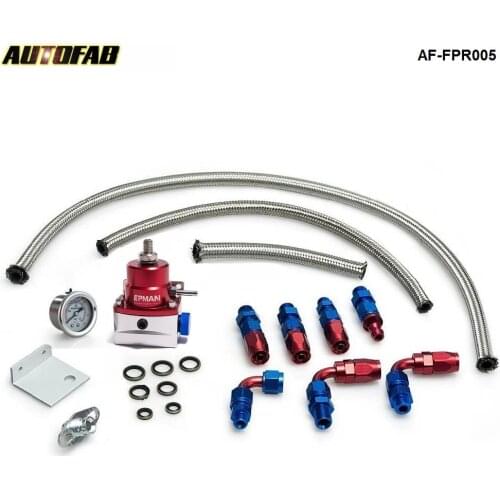 Universal Adjustable Fuel Pressure Regulator Kit Oil 0-160psi Gauge Universal -6AN For Honda Accord 03-05 AF-FPR005