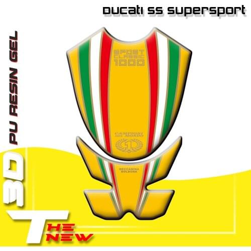 High quality Motorcycle Tank Sticker Decals 3D Tank Pad Fish Bone Sticker Tank Pad Protector For Ducati Sport Classic 1000