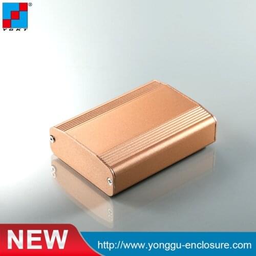 YGK-005 61*22.4-80mm (WxH-L) custom anodized aluminium extrusion profiles manufacturer champange color