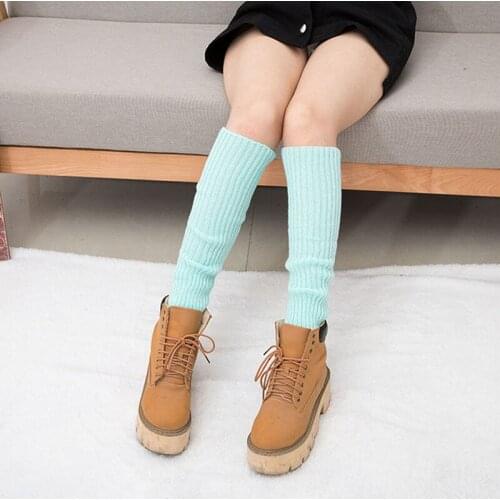 Woman Winter Thigh Leg Warmers Multi-color Stockings Boot Cover Solid Color Boot Stockings Knee High Long Socks