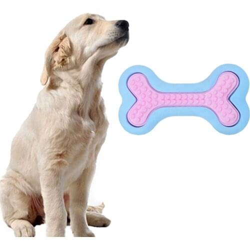 Pet Dog Chew Toy Rubber Bone Shape Funny Interactive Dog Bite Toy Puppy Teeth Cleaning Toy Puppy Molar Toys Legendog