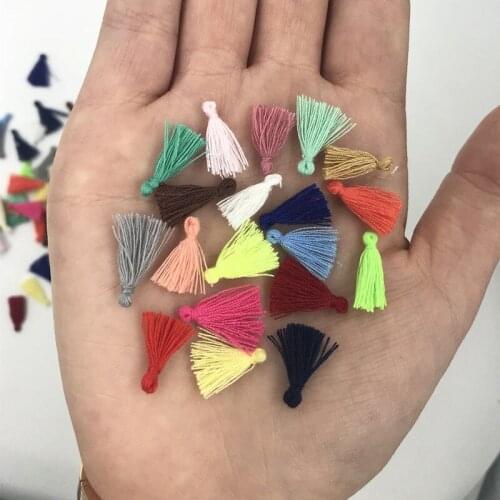 DIY 100pcs Mini cotton tassel Handmade weave jewelry clothing craft accessories 15mm