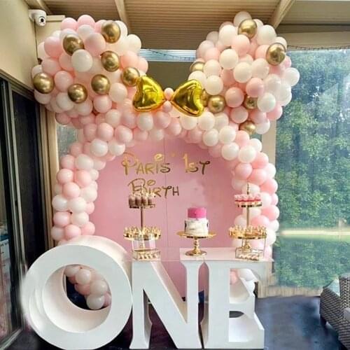 122pcs Balloon Garland Arch Kit Pink White Gold Latex Air Balloons Girl gifts Baby Shower Birthday Wedding Party Decor Supplies