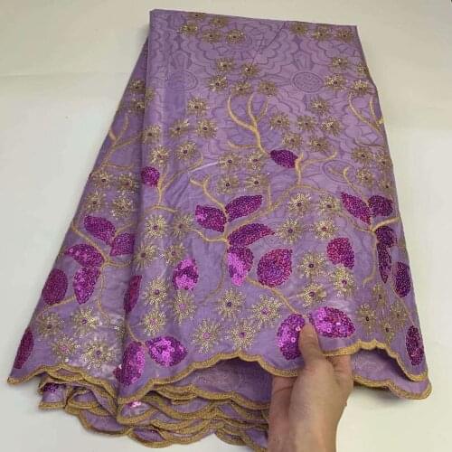 2021 Wholesale African Soft Bazin Riche Lace Fabrics Embroidery Sequinse Bazin Lace Material 5Yards Sewing For Dress Wearing