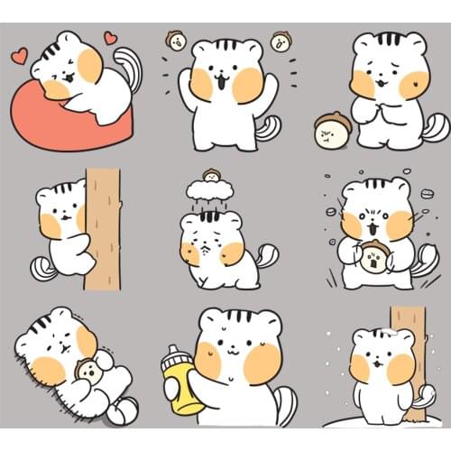 24 cute kitten anime funny scrapbook stickers for kids, DIY laptop suitcase skateboard motorcycle bike toy boy