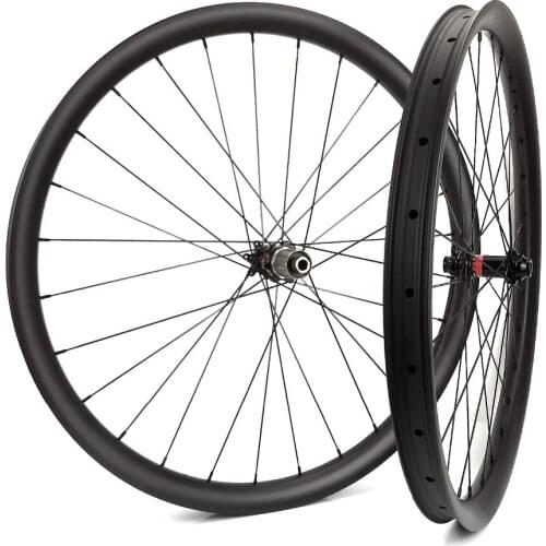 29er tubeless mountain bike carbon wheels 40mm width 30mm depth MTB DH carbon wheelset with novatec 411/412 hub