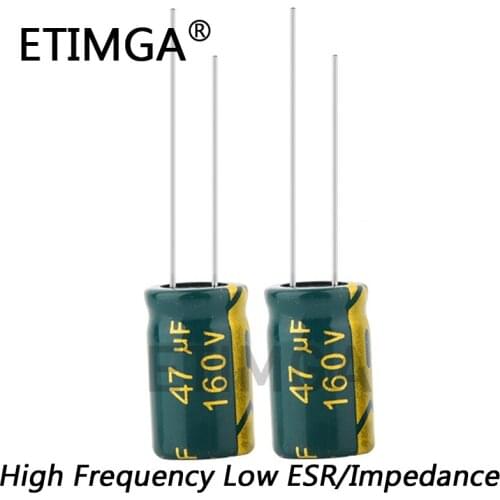 30pcs/lot 160v 47UF aluminum electrolytic capacitor size 10*17 47UF 20