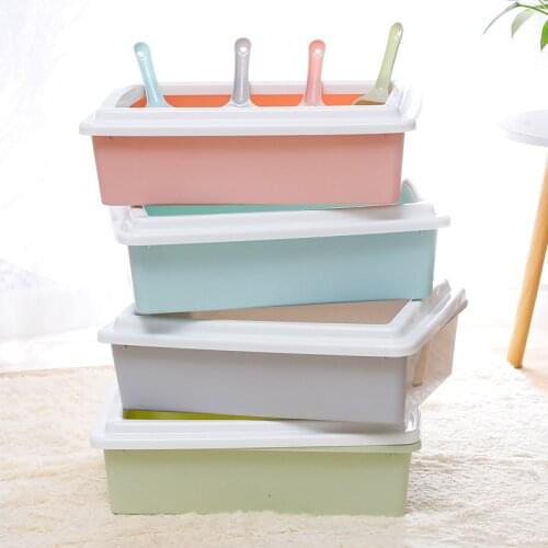 39*29*11cm Rectangle Cat Bedpans Cat Litter Basin with Shovel Semi-closed Flexible and Pressure Resistant Crack Prevention