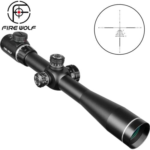 6-24X40 Optical Rifle Scope Tactics Adjustable Red Green Cross Riflescope Tactical Hunting Glass Reticle Turrets Lock Reset