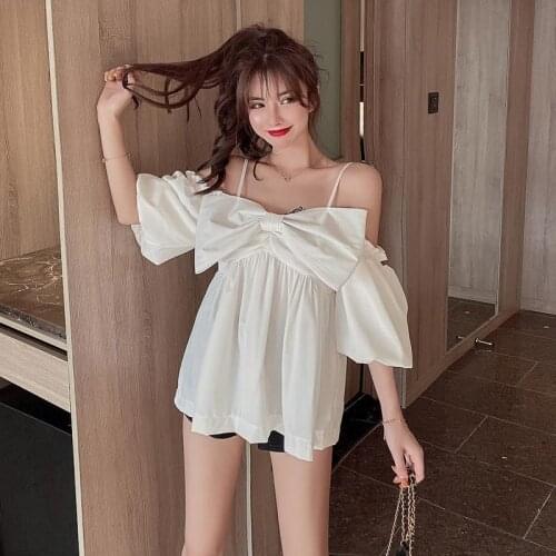 AIWOTWOTONG Blouses With Sleeves