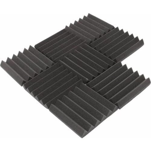 Promotion! 8Pcs 305 x 305 x 45mm Soundproofing Foam Acoustic Foam Sound Treatment Studio Room Absorption Wedge Tiles Polyurethan