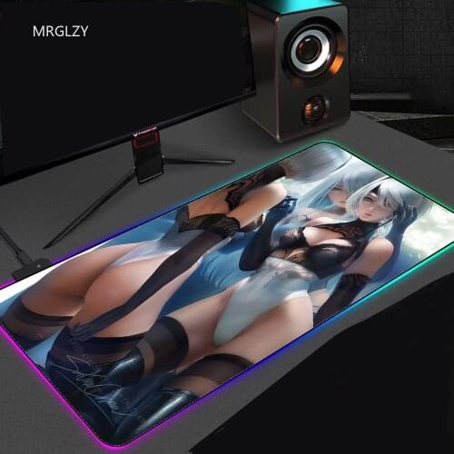 Pc Accessories Rgb Led Mouse Pad Gaming Play Mats Gaming Setup Mesa Gamer Backlit Mat of Gamers Nier Automata Mouse Pad Large