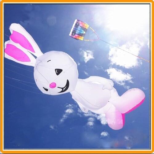 Free shipping rabbit kite Three-dimensional soft 3d kite cartoon factory power kite outdoor toys surfing windsurf pendant