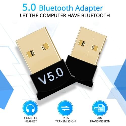 Bluetooth 5.0 Receiver USBOriginal Wireless Adapter Audio Dongle Sender for PC Computer Laptop Earphone Headphones Transmitter