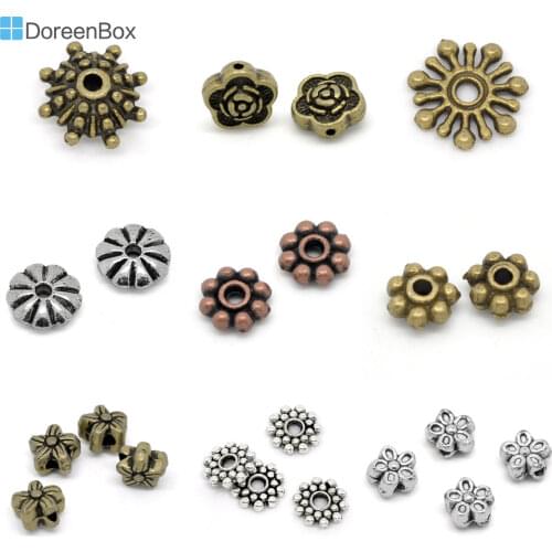 50 Bronze Tone Snowflake Spacer Beads 12x12mm (B14571)
