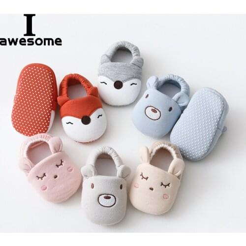 Newborn Cartoons Baby Socks Shoes Boy Girl Star Toddler First Walkers Booties Cotton Comfort Soft Anti-slip Warm Infant Shoes