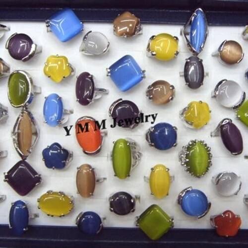 Fashion Cat Eye Stone Rings Charming Rings Fashion Jewelry 50PCS/Lot Wholesale