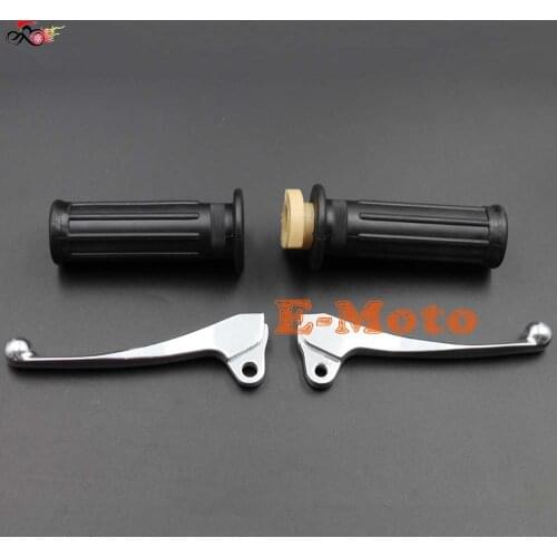 Left & Right Hand Grip Handlebar Grips + Front & Rear Brake Lever Set For PW50 PW 50 PEEWEE 81-14 GXMOTOR E-Moto