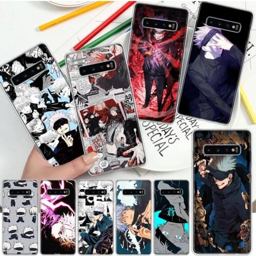 Jujutsu Kaisen Gojo Satoru Soft Cover Phone Case For Samsung Galaxy S10 S21 S20 FE S9 S8 S7 Note 10 9 8 Plus Ultra Lite J4 J6