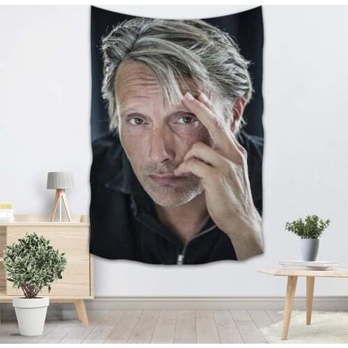 Custom Mads Mikkelsen Wall Tapestry Wall Hanging Tarot Custom Tapestry Plant Tapestry Mandala Home Decor More Large Size 0511