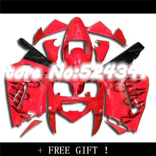 Nn-For KAWASAKI NINJA 00-01 ZX12R 2000 12R 2001 Red flames ZX 12 R ZX 12R 00 01 HOT Red black ZX-12R Fairing for Ninja