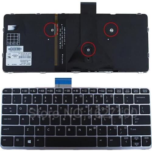 New US Laptop Keyboard for HP Elitebook Folio 1020 G1 SILVER FRAME BLACK(Backlit,Win8) PN; V148762AS1 MP-13U83USJ930