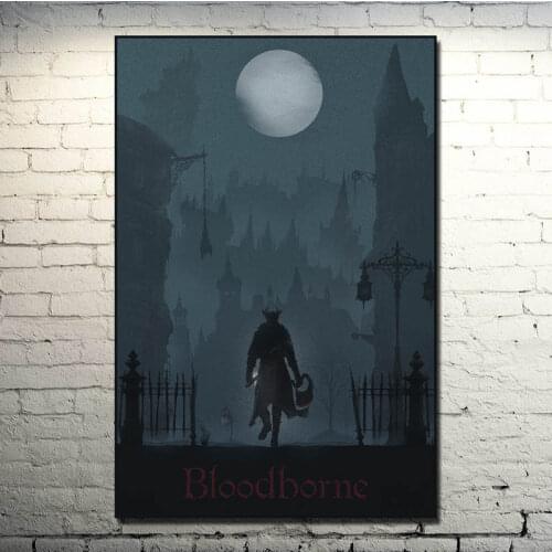 Bloodborne Art Silk Fabric Poster Print Game Picture For Living Room Decoration
