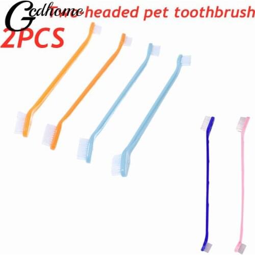 2pcs Pet Cat Dog Tooth Finger Brush Dental Care For Pet Toothbrush 18/22CM Plastic Cat Toothbrushes Pet Accessories Dropshipping