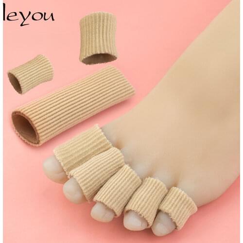 Leyou Silicon Corn Protector Toe Caps Gel Tube Cushion Foot Bunion Protector Toe Separators Silicone Corn Cover Foot Pain Toes