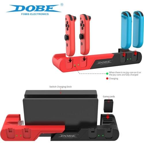 Battery Charger for Nintendo Switch Console Joy Con Charging Dock Base Joycon Docking Station Controller Accessories Gamepad Kit