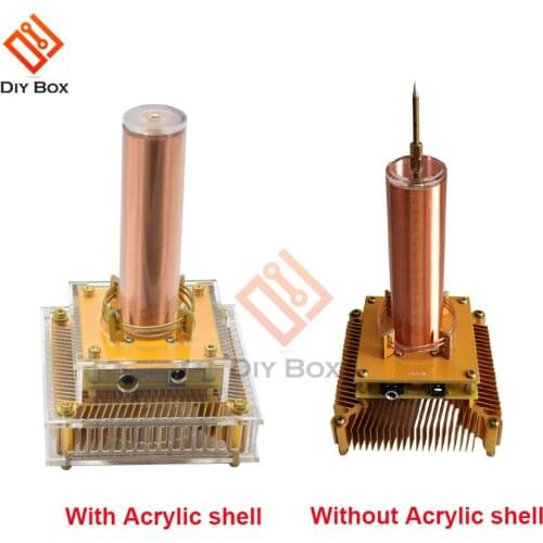 Sound Coil Wireless Transmission Music Tesla Plasma Loudspeaker Acrylic US EU Plug Finished Electronic Toy Model Diy Kit