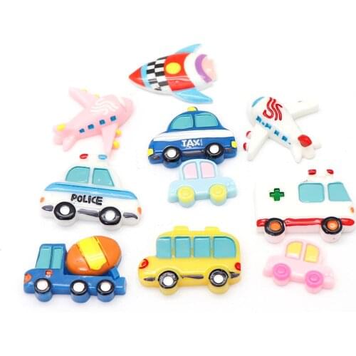 10PC/set Mix Style Policemen Car Air Resin Flatback Cute DIY Flatback Resin Cabochon For Hair Accessories Crafts