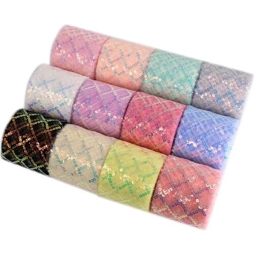 10Yards/roll 8CM Sequins Tulle Roll Organza Baby Shower Party Supplies DIY Hair Bows Handmade Materials Y2021010806