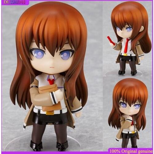 100% Original: Steins;Gate Makise Kurisu 130 Q version figma Action Figure Anime Figure Model Toys Figure Collection Doll Gift