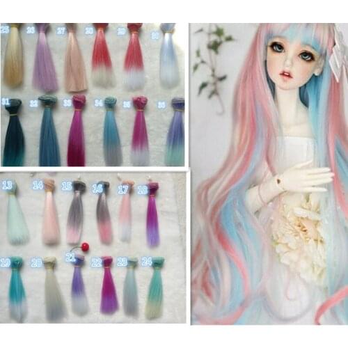 100PCS/LOT Wholesale DIY Hair Doll Accessories BJD Straight Doll Hair Wigs 15CM