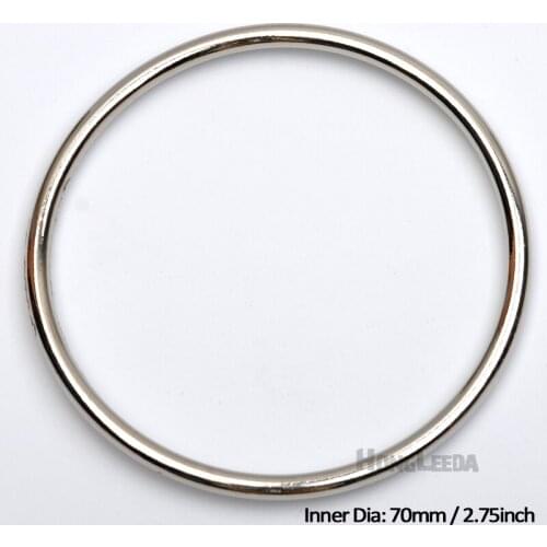 15pcs/lot 2.75inch 70mm big round Ring adjustable buckles rings silver nickle color free shipping FDR-70mm