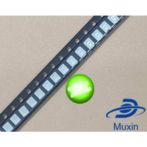 200PCS/lot SMD LED 2835 Green 0.2W high bright light emitting diode chip leds 520-525NM