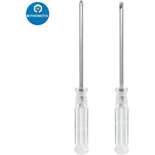 3mm Mini Portable Head Precision Phillips Slotted Screwdriver with Crystal Handle For RC Drone Mobile Phone Laptop Repair Tools