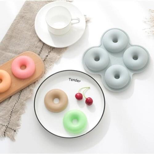 4 Cavity Donut Creative Cake Silicone Mold Cake Silicone Molds Home Kitchen Baking Tray Cooking Bakeware Bake Tools Moulds Donut