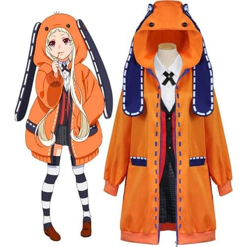 Anime Kakegurui Cosplay Costumes Runa Yomozuki Kakegurui Hoodie School Uniforms Halloween Costume Dress For Women Girls Japan