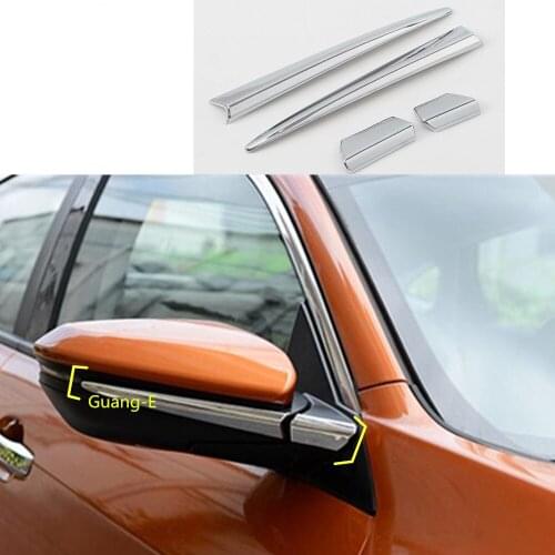 Car ABS Chrome Stick Rear View Rearview Glass Mirror Trim Frame Eyebrow 2pcs For Honda Civic 10th Sedan 2016 2017 2018 2019