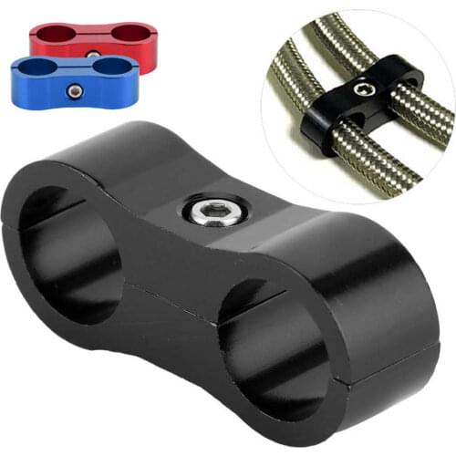 Auto Parts fuel hose 6AN Hose Separator Clamp Divider Clip Aluminum Alloy Fitting Bracket for Fuel/Oil/Brake/Gas Line