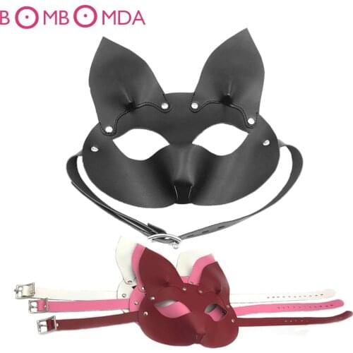 BDSM Erotic Fox Leather Eyes Mask Sexy Tame Tease Games For Couples Cosplay Animal Slave Bondage Gear Flirting Toys Sex Shop