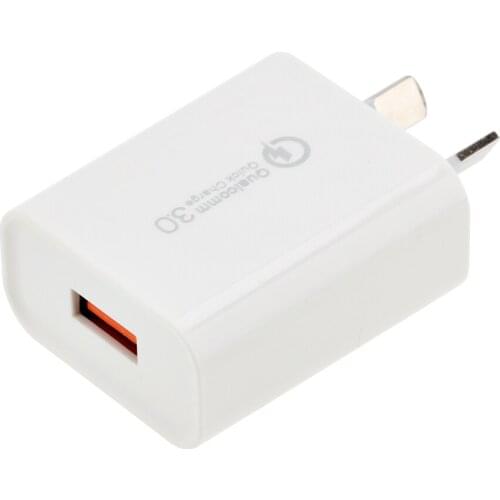 Quick Charge 3.0 18W USB Charger QC3.0 Fast Charging AU Plug Adapter Wall Mobile Phone Chargers for iPhone 11 Samsung S10 100pcs