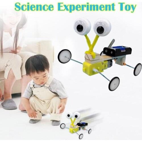 DIY Wooden Remote Control Electric Robot Reptile Model Children Science Experiment Toys Cool Invention Kids Toys Birthday Gifts